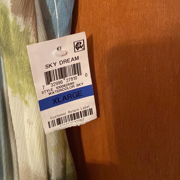 NWT XL bar lll “Sky Dream” pleated thin adjustable straps dress - Picture 8 of 8